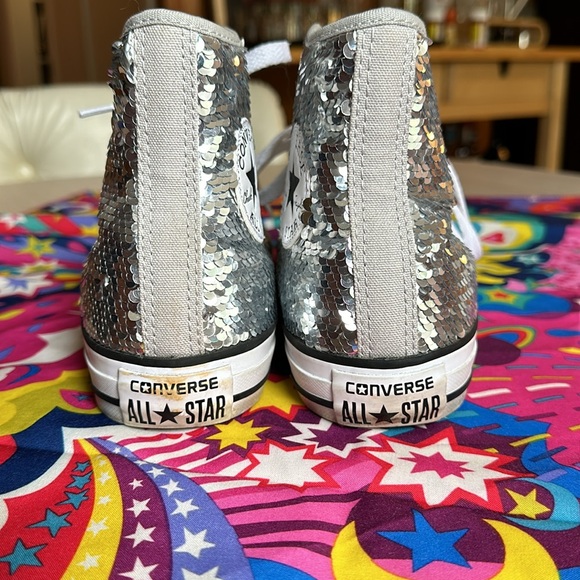 Silver sequin converse - Picture 4 of 6